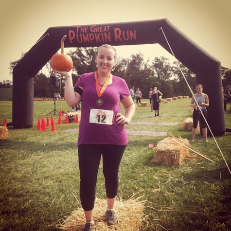 This was post-run, so, yeah, I look like shit. But I was so happy!